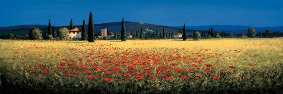 Tuscan Panorama Poppies